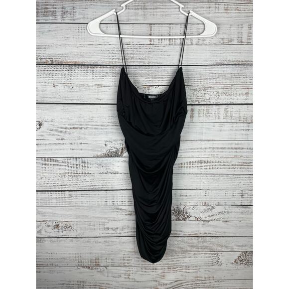 Missguided Dresses & Skirts - Missguided Slinky Ruched Bust Cami Mini Dress Black NEW US 6 Formal Dance